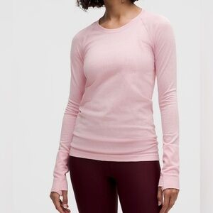 Lululemon Swiftly Tech Long-Sleeve Shirt 2.0 Hip leng Strawberry Milkshake Size8